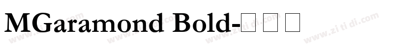 MGaramond Bold字体转换